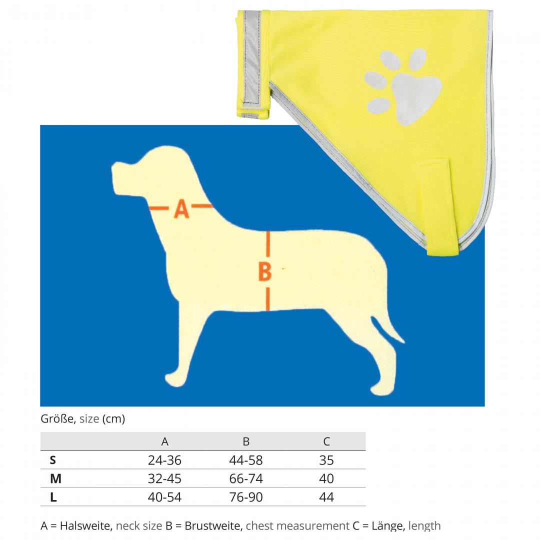 M110431 Lime yellow - Dog safety vest - mbw
