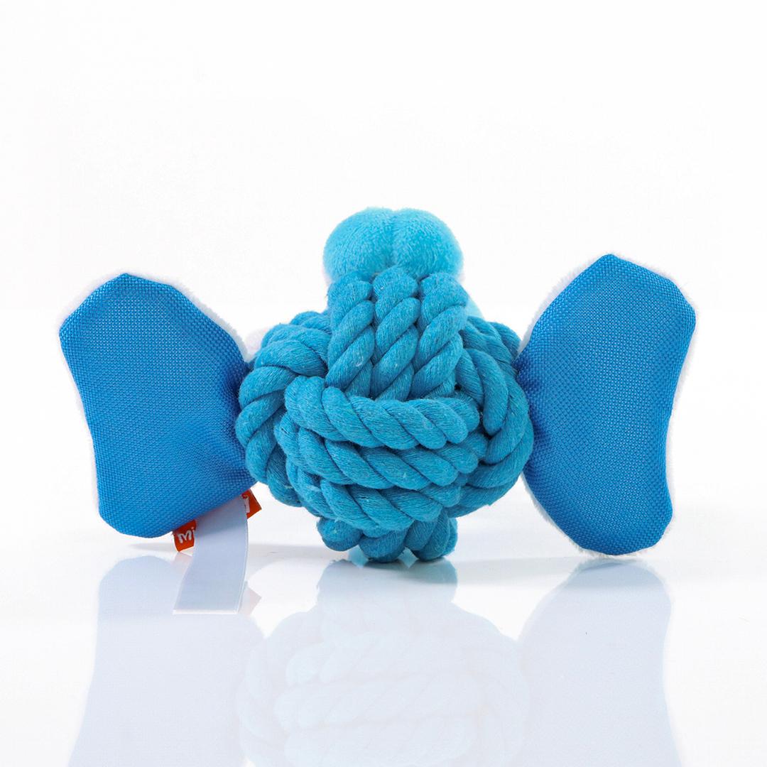 M170022 Blue - Dog toy knotted animal elephant - mbw