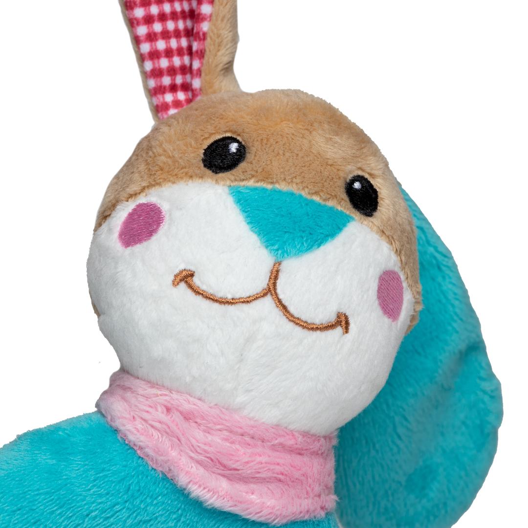 M160897 Multicoloured - Grab toy rabbit, round with rattle - mbw