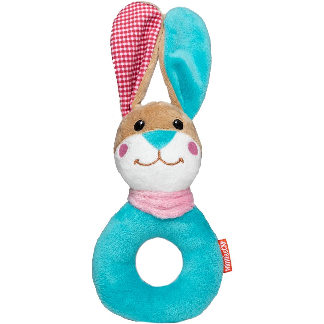 M160897 Multicoloured - Grab toy rabbit, round with rattle - mbw