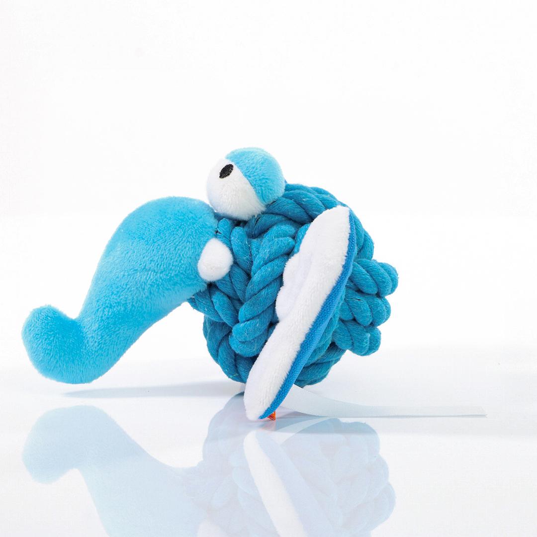 M170022 Blau - Hundespielzeug Knotentier Elefant - mbw