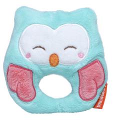 M160829 Turquoise - Owl with a rattle - mbw