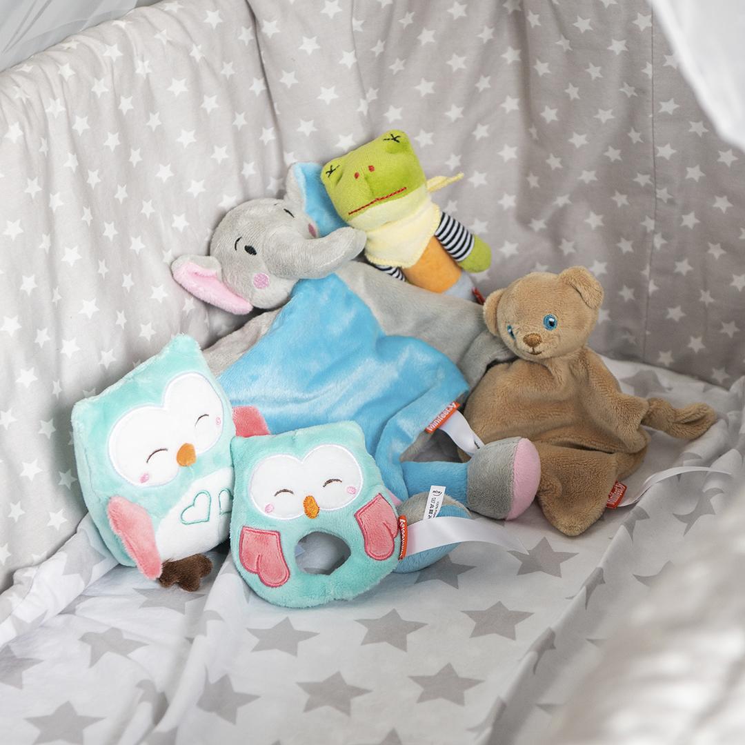 M160828 Turquoise - Owl with a rustle effect - mbw