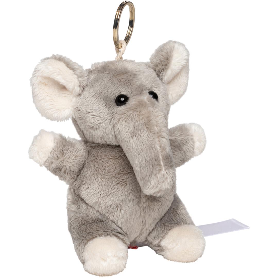 M160382 Gray - Plush elephant with keychain - mbw