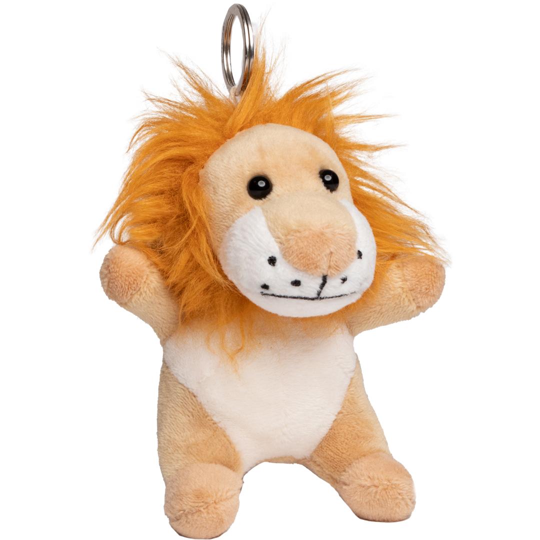 M160388 Brown - plush lion with keychain - mbw
