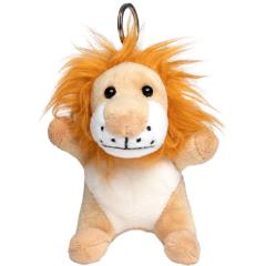 M160388 Brown - Plush lion with keychain - mbw