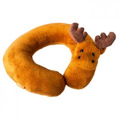 M160635 Brown - Plush neck pillow moose for children - mbw