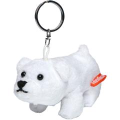M160098 White - Plush polar bear Freddy with key chain - mbw