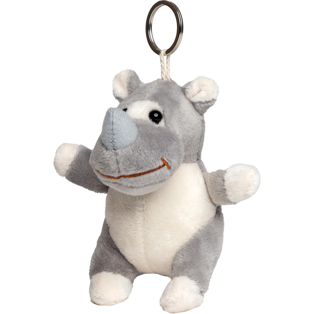 M160377 Gray - Plush rhino with keychain - mbw