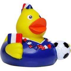M131127 Blau - Quietsche-Ente Fußballfan - mbw