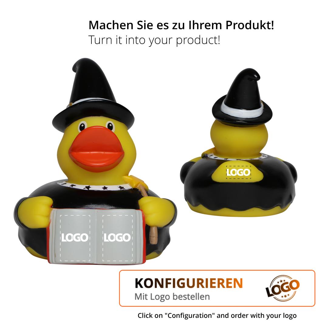 M131220 Schwarz - Quietsche-Ente Zauberer - mbw