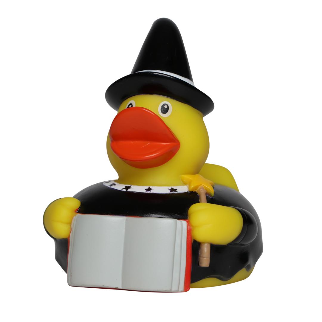 M131220 Schwarz - Quietsche-Ente Zauberer - mbw