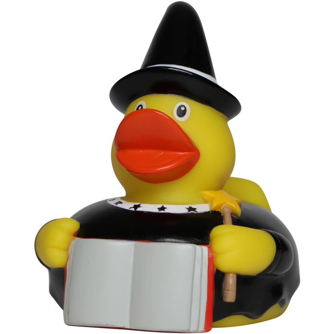 M131220 Schwarz - Quietsche-Ente Zauberer - mbw