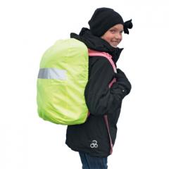 M110427 Neongelb - Reflektierender Regenschutz für Rucksäcke und Schultaschen - mbw