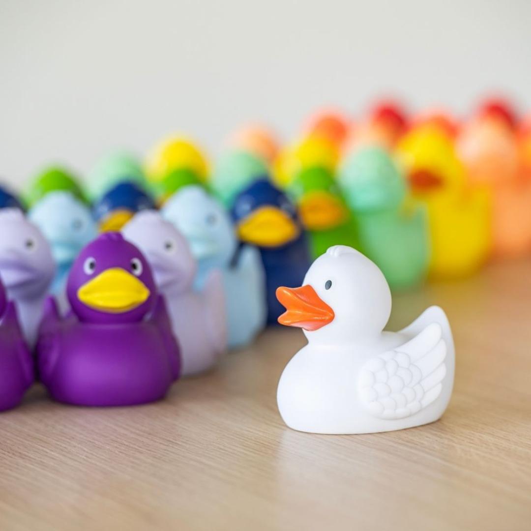 M131004 Pink - Rubber duck, wings - mbw