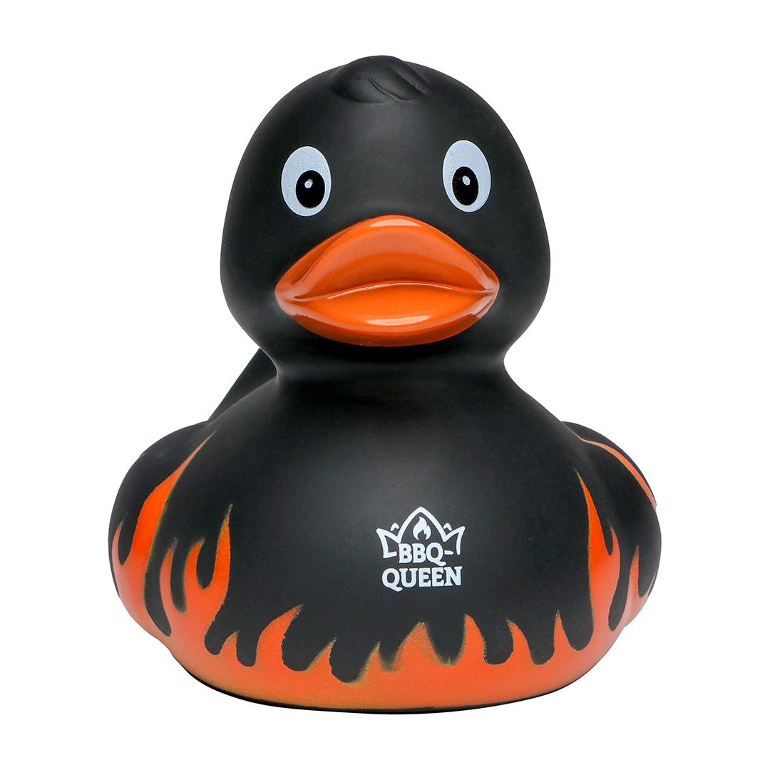 M181003 Black - Squeaky duck BBQ with slogan - mbw