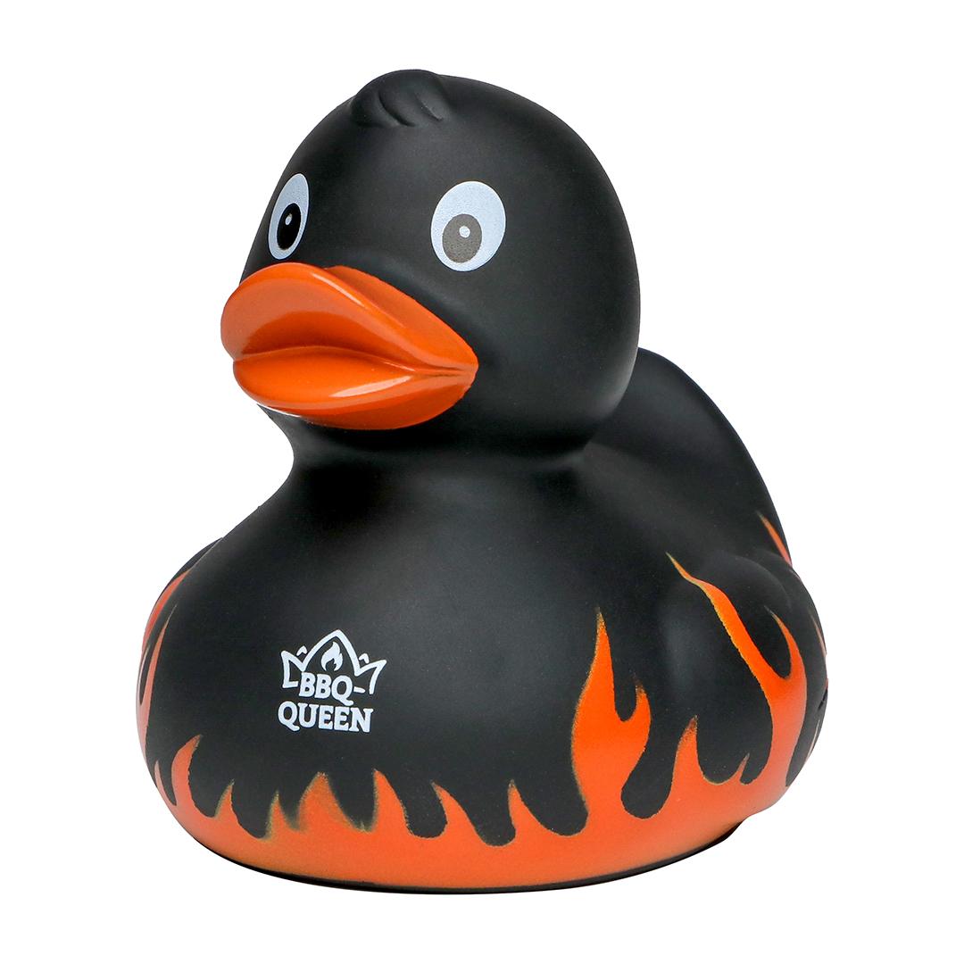 M181003 Black - Squeaky duck BBQ with slogan - mbw