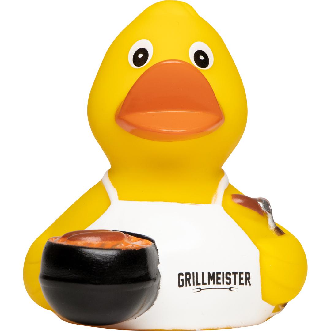 M181001 Multicoloured - Squeaky duck BBQ with slogan - mbw
