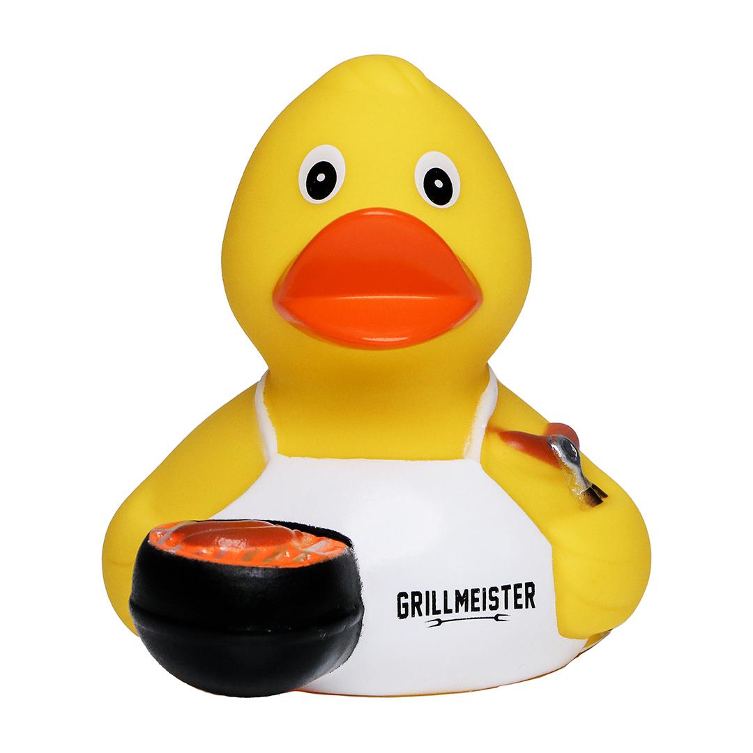M181001 Multicoloured - Squeaky duck BBQ with slogan - mbw