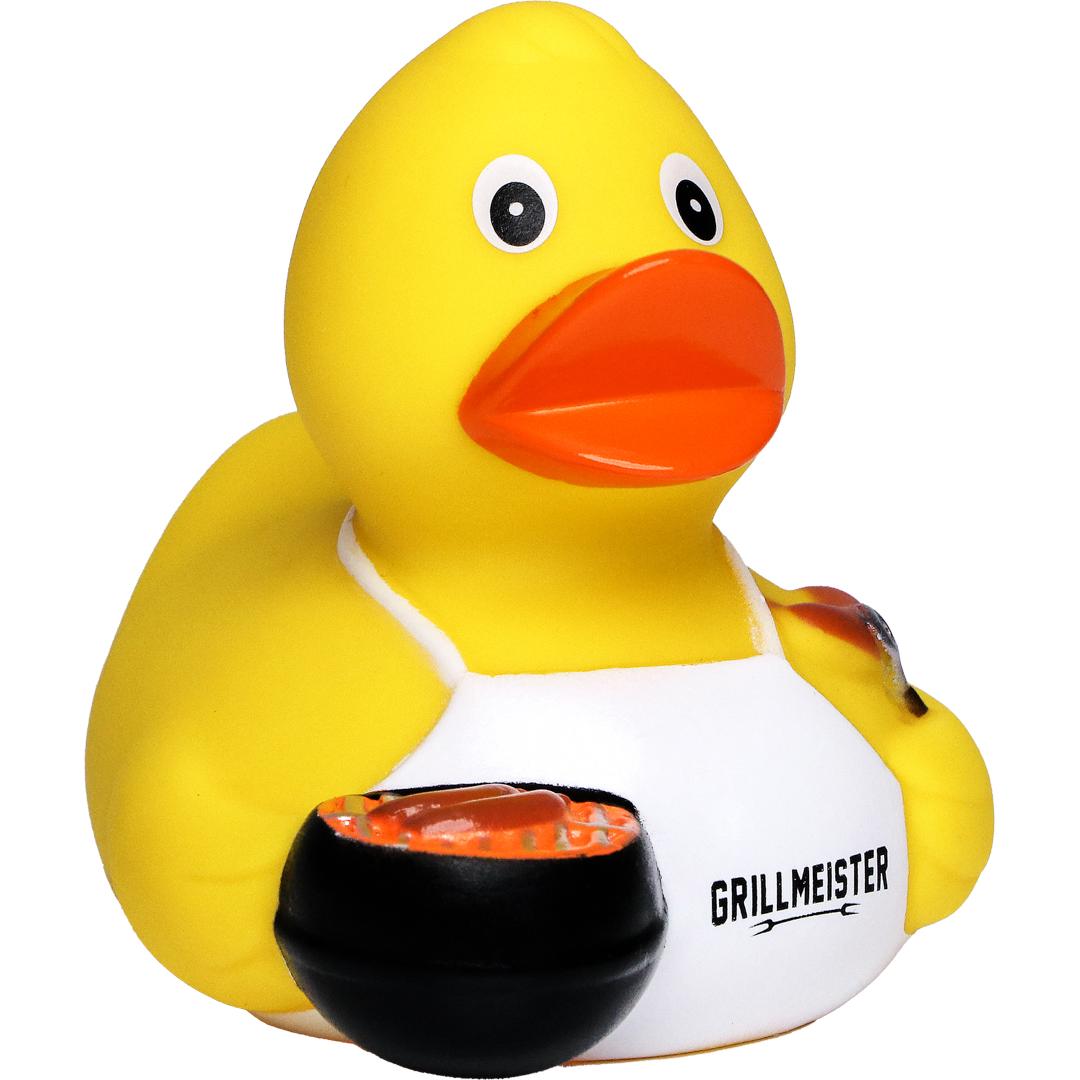 M181001 Multicoloured - Squeaky duck BBQ with slogan - mbw