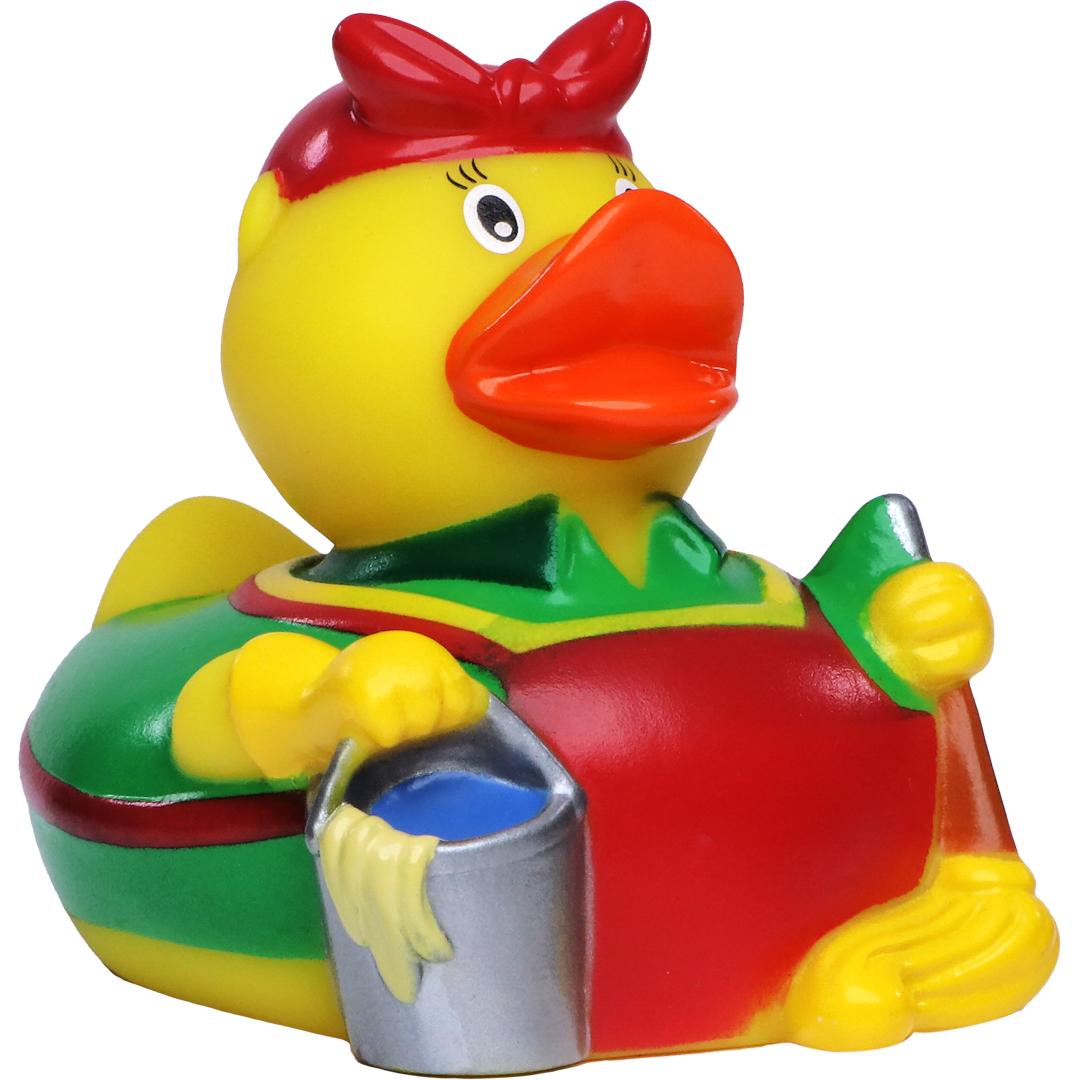 M131206 Multicoloured - Squeaky duck cleaning lady - mbw
