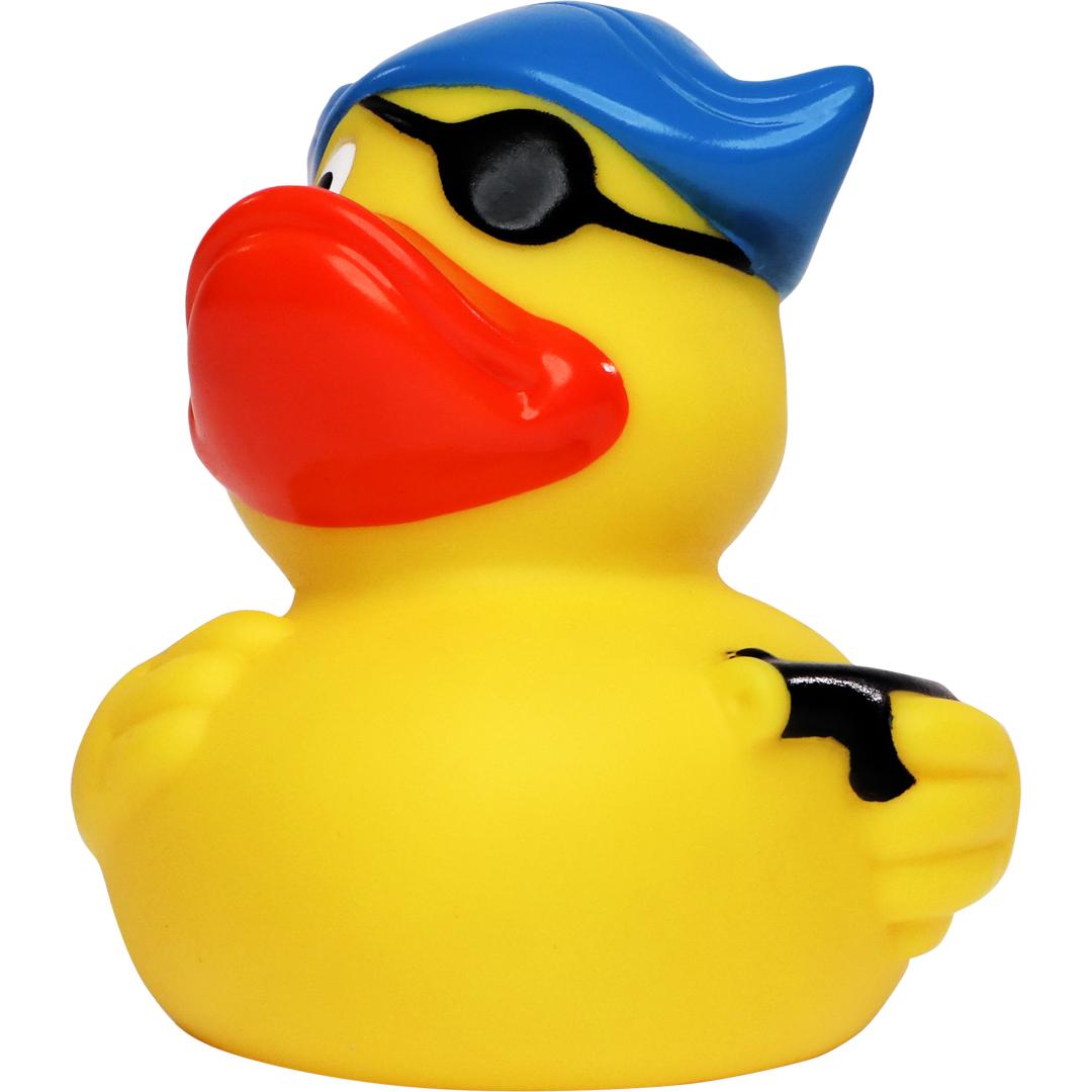 M131203 Multicoloured - Squeaky duck pirate with eye patch and hat - mbw
