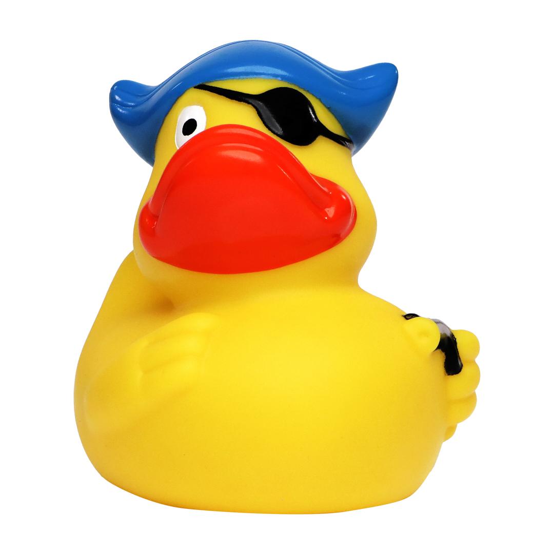 M131203 Multicoloured - Squeaky duck pirate with eye patch and hat - mbw