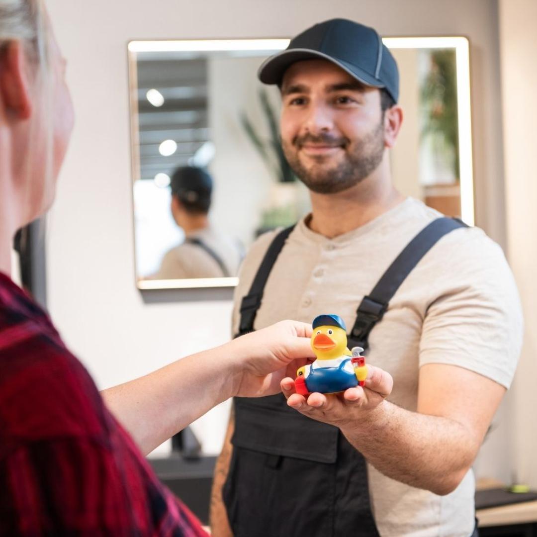 M131244 Multicoloured - Squeaky duck plumber - mbw