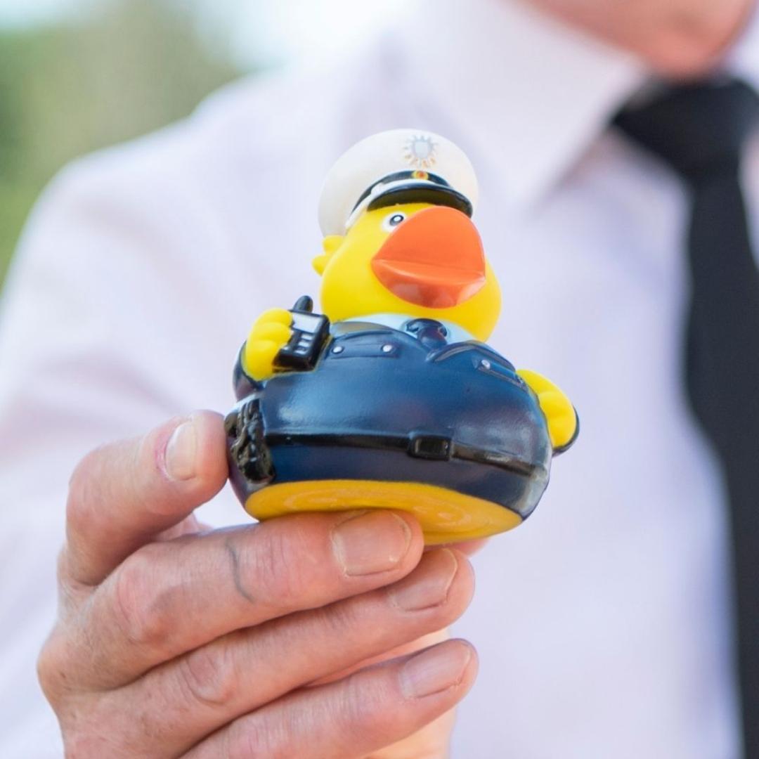 M131125 Multicoloured - Squeaky duck policeman - mbw