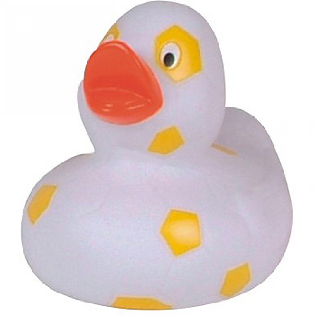 Squeaky duck soccer ball white/yellow M131102 - mbw