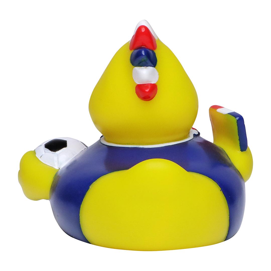 M131127 Blue - Squeaky duck soccer fan - mbw