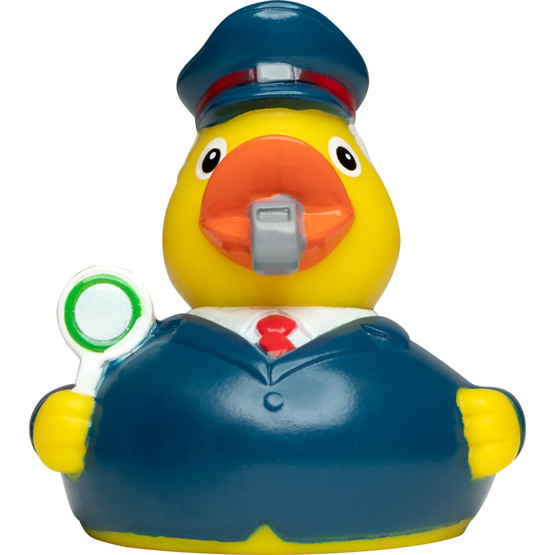 M131287 Multicoloured - Squeaky duck train attendant - mbw