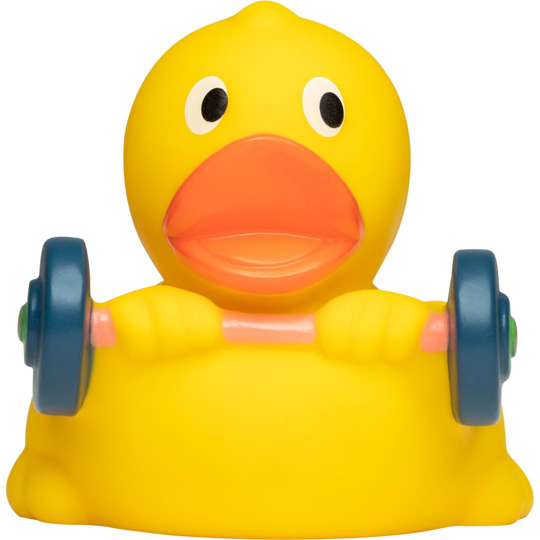 M131145 Multicoloured - Squeaky duck weightlifter - mbw