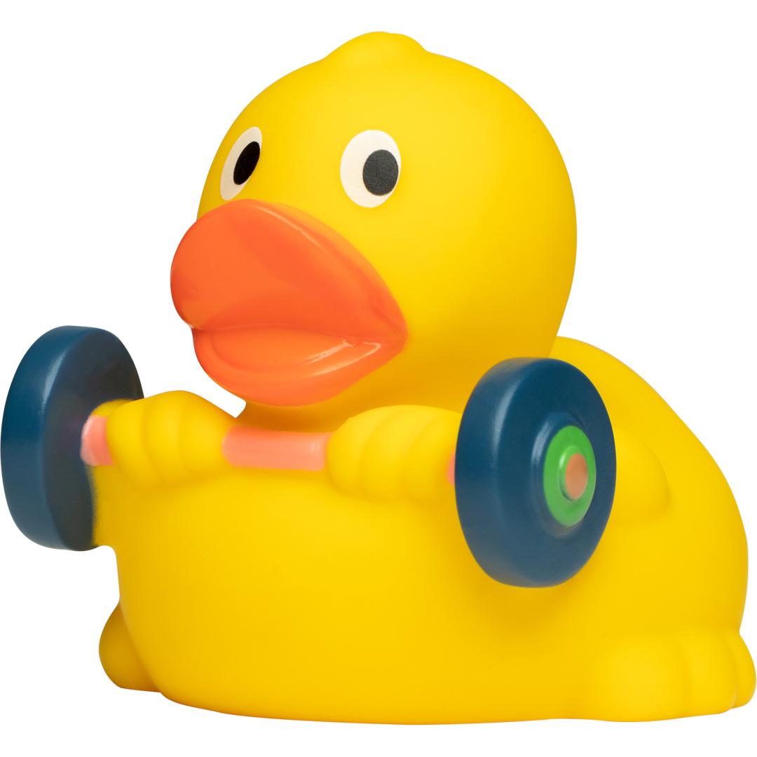 M131145 Multicoloured - Squeaky duck weightlifter - mbw