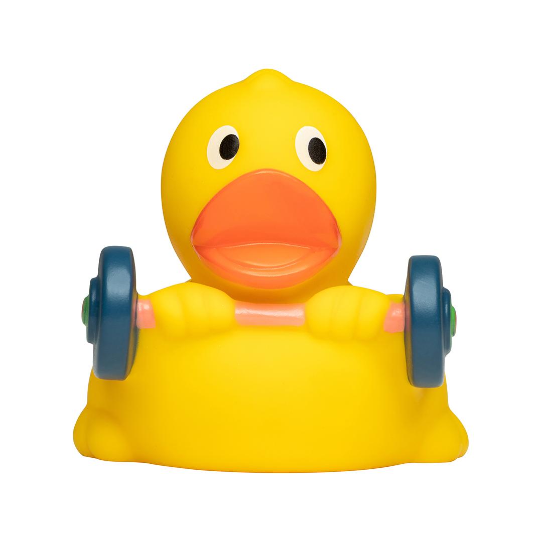 M131145 Multicoloured - Squeaky duck weightlifter - mbw