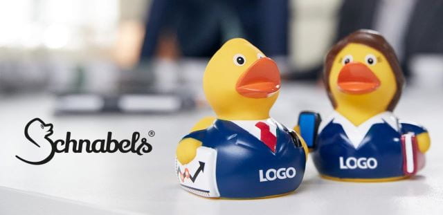 Bath ducks with logo as a promotional item from mbw®