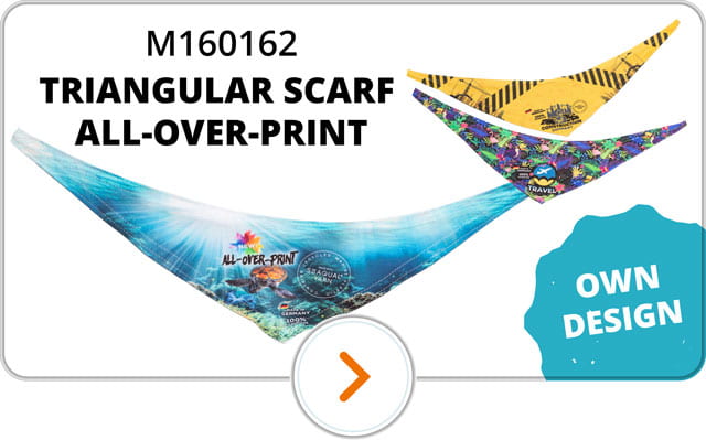 All-over print triangular scarves