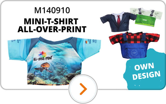 All-over print mini T-shirt for cuddly toys