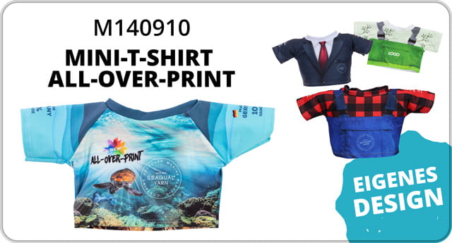 All-Over-Print Mini-T-Shirt für Kuscheltiere 