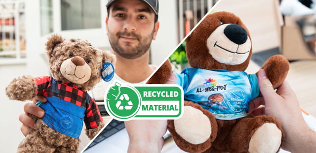 Teddybär mit bedrucktem AOP-Shirt