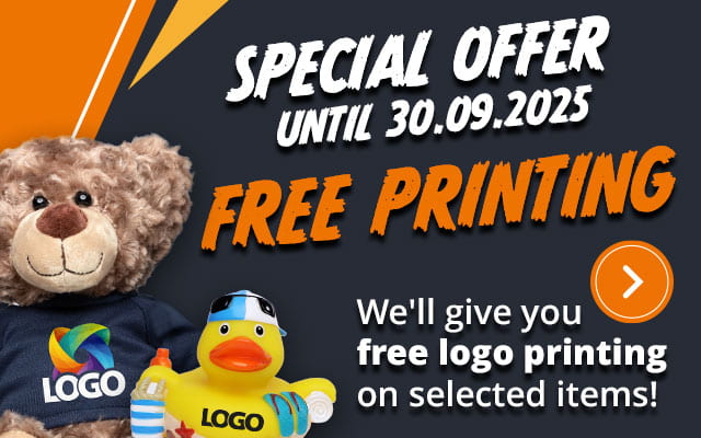 Special offer: Free logo printing