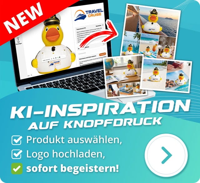 KI-Moodbilder von Werbeartikeln mit Logo