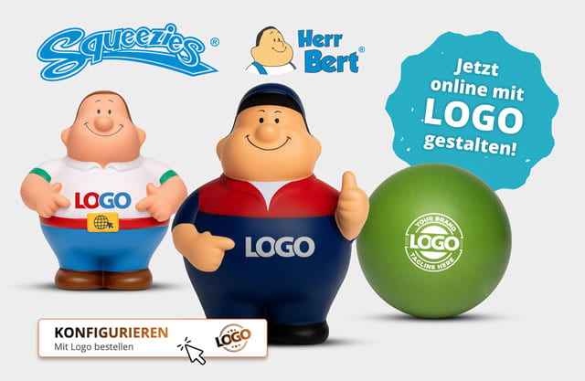 Squeezies mit Logodruck