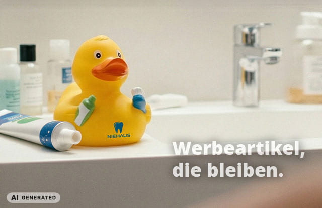Quietscheente als Werbartikel mit Logo