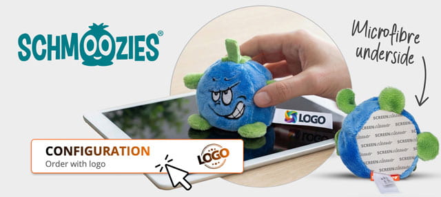 Display cleaners printed with logo