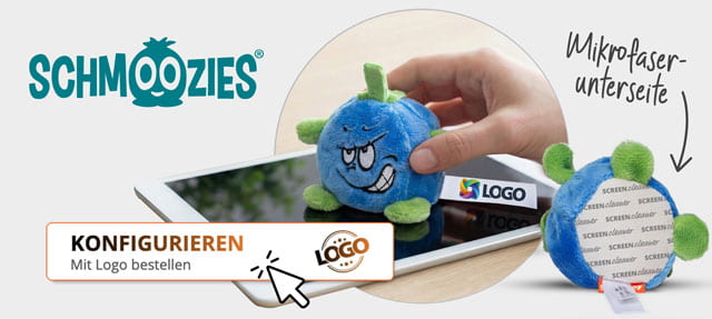 Mit logo bedruckte Displayreiniger