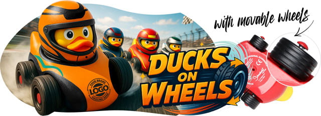 Ducks on Wheels with movable wheels