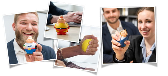 Fotos glücklicher Kunden und Mitarbeiter