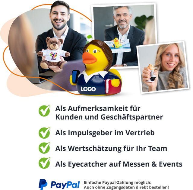 Übergabe von Werbeartikeln