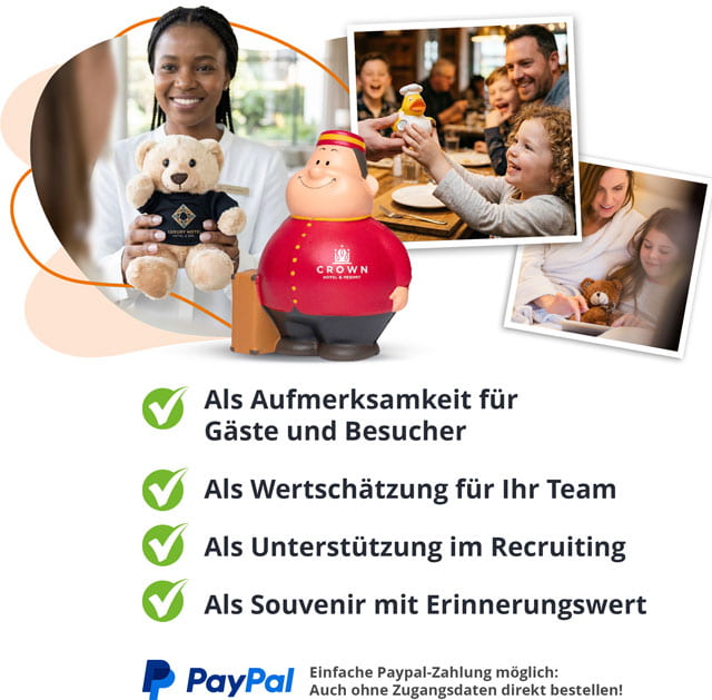 Übergabe von Werbeartikeln